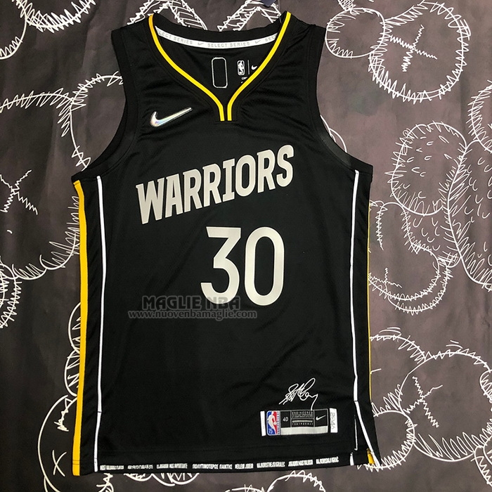 Maglia
 Stephen Curry NO 30 Golden State Warriors Select Series 2022 Nero
